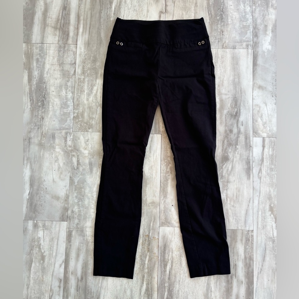 Leighton Women’s XS Black Capri Pants Leggings Stretch Business Casual HighWaist